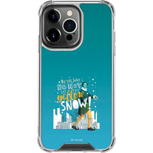 Elf Buddy Don’t Eat Yellow Snow iPhone 14 Pro Clear Case
